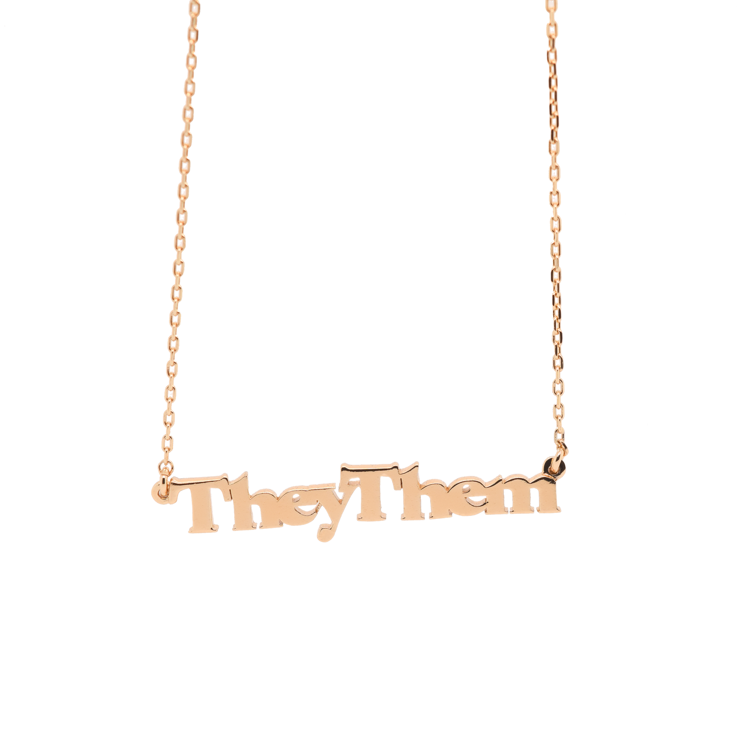 They/Them Necklace - Bing Bang Jewelry NYC