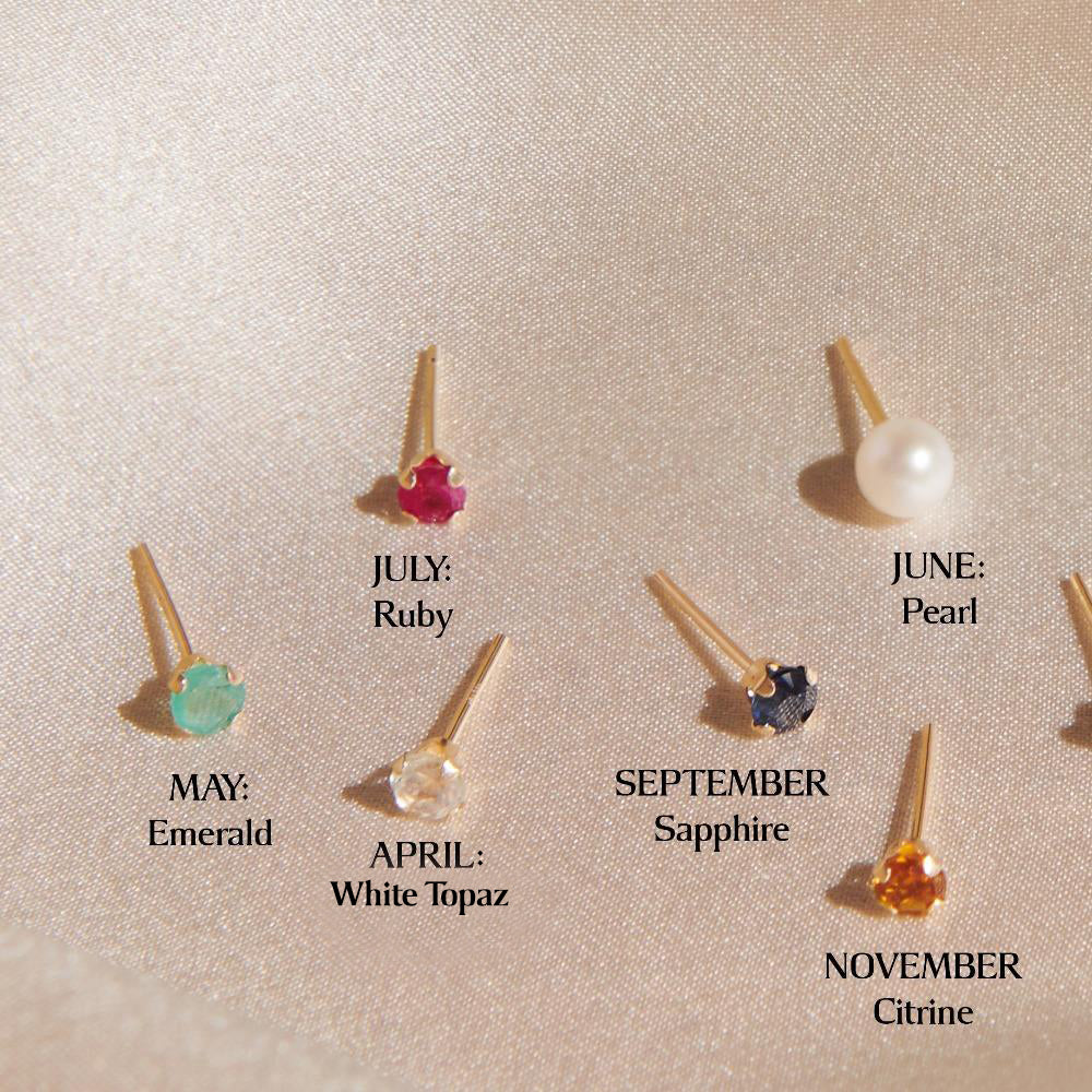 ✨14k Tiny Birthstone Studs✨ - Bing Bang Jewelry NYC