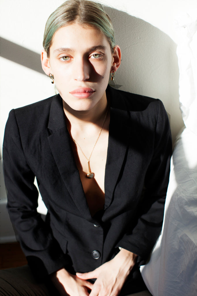 Hemisphere Drop Necklace - Bing Bang Jewelry NYC