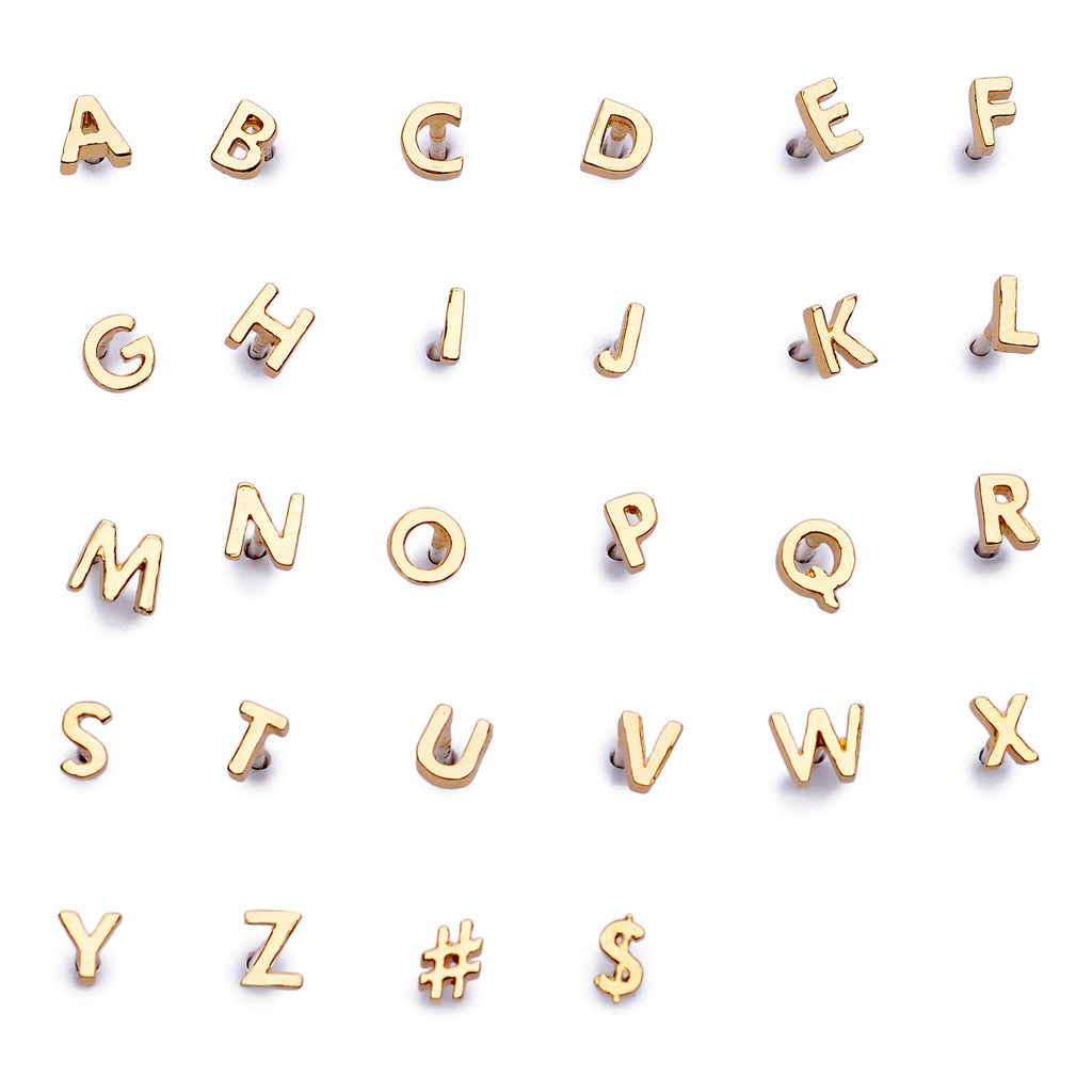 ✨14k Tiny Initial Stud - Bing Bang Jewelry NYC