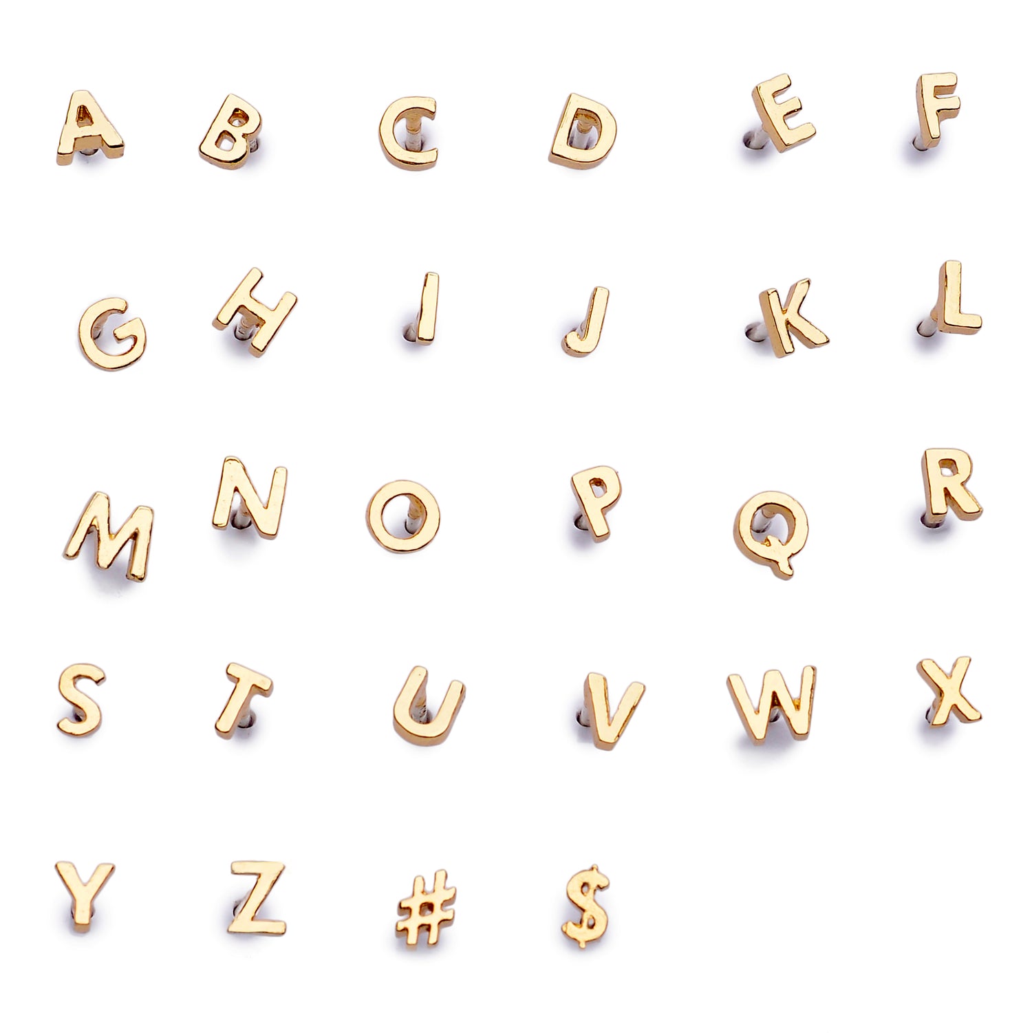 ✨14k Tiny Initial Stud - Bing Bang Jewelry NYC