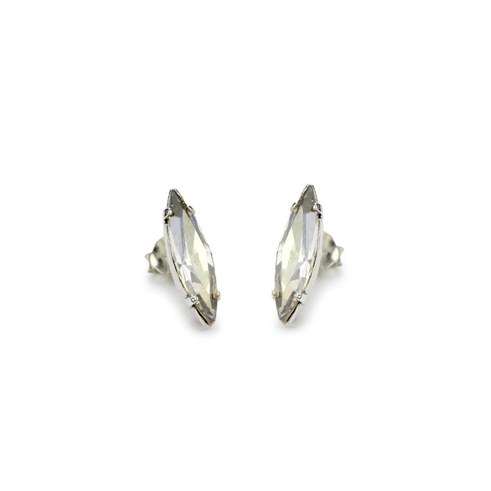 Crystal Shard Studs - Clear Crystal - Bing Bang Jewelry NYC