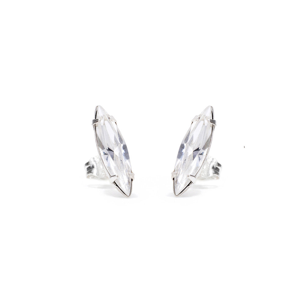 Crystal Shard Studs - Clear Crystal - Bing Bang Jewelry NYC