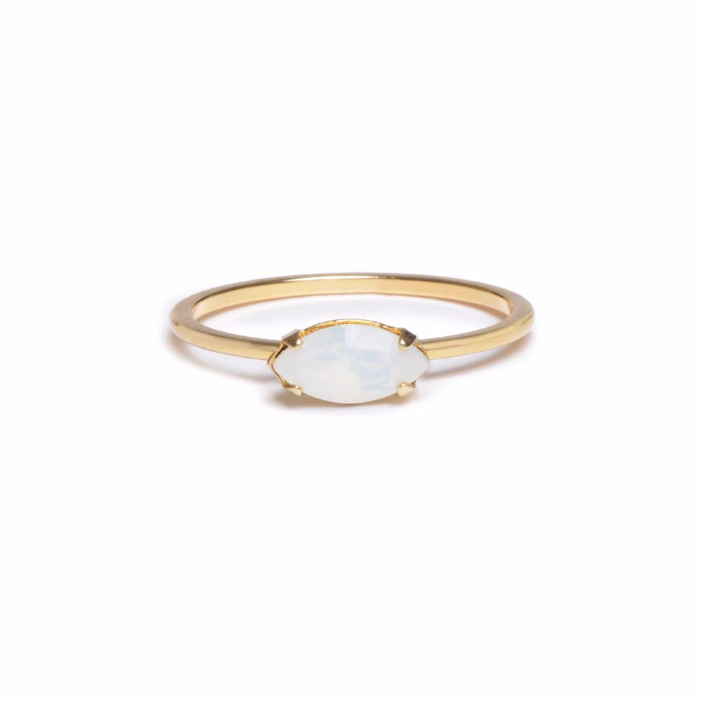 East West Marquis Ring - Opal - Bing Bang Jewelry NYC