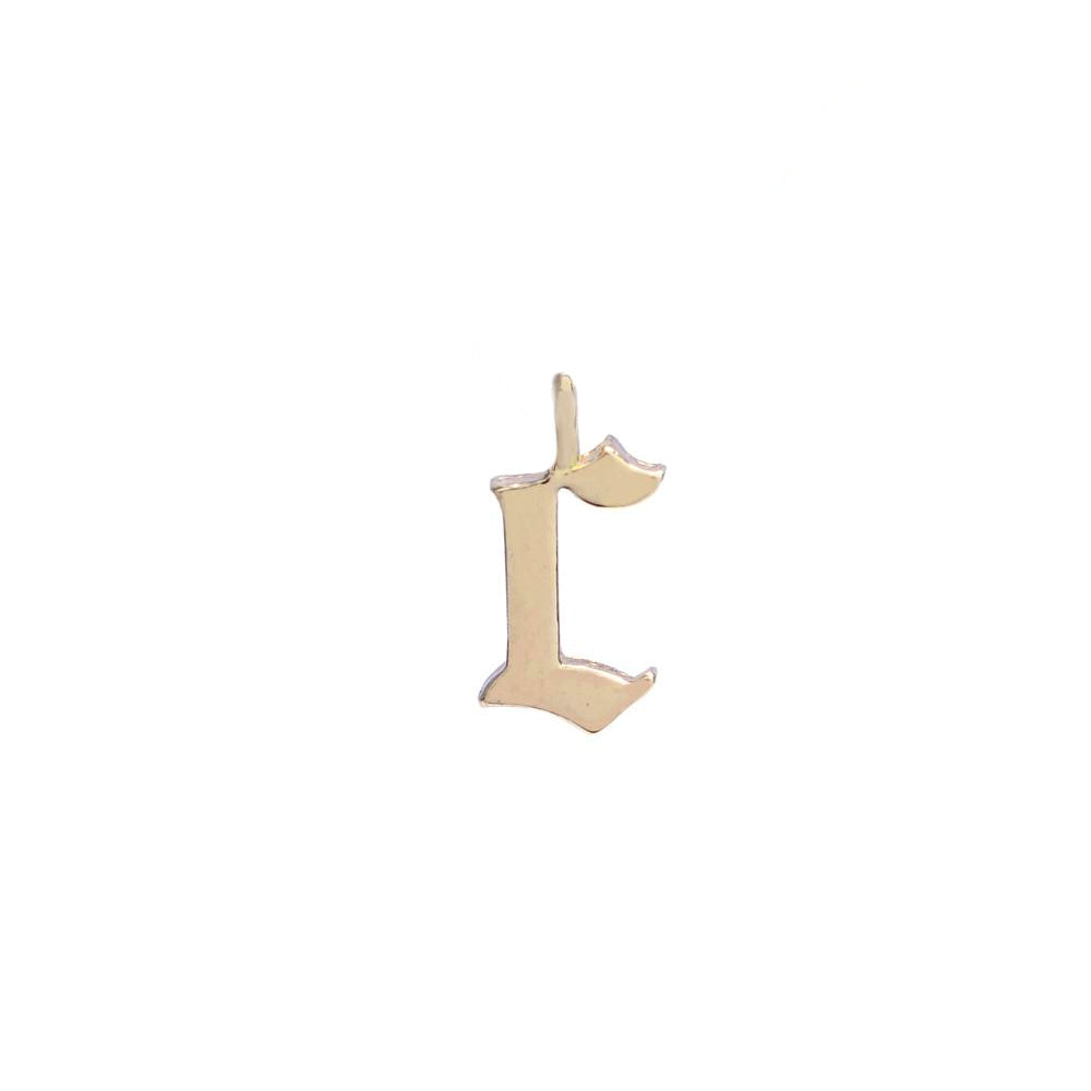Goth Initial Charm - Bing Bang Jewelry NYC