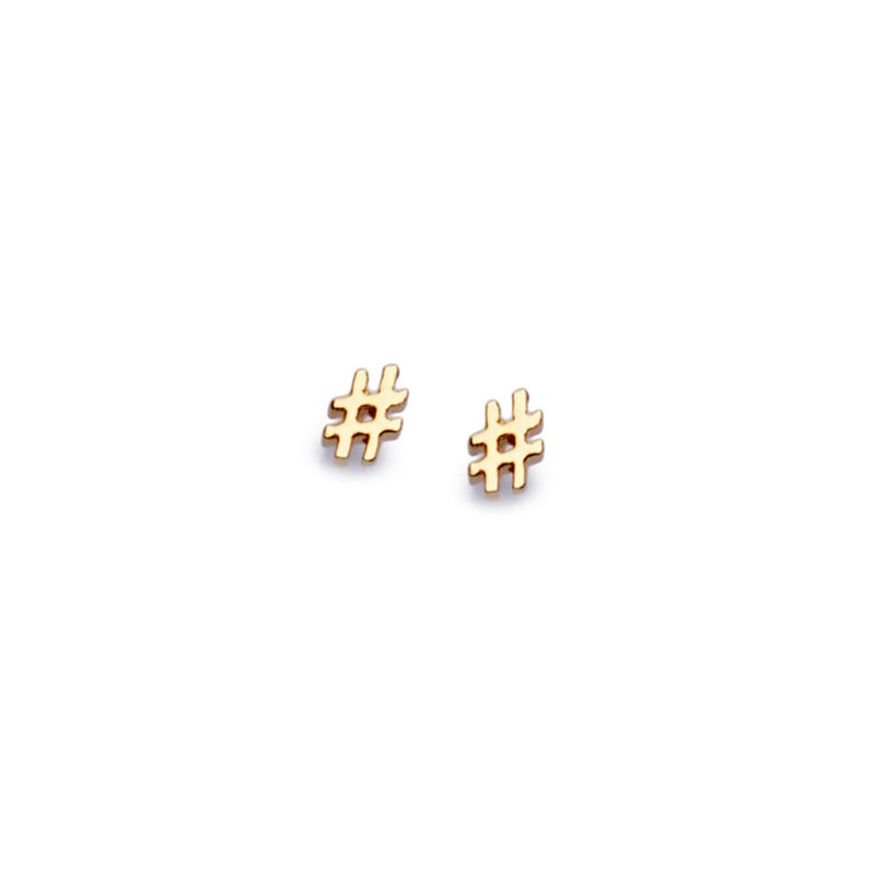 Hashtag Stud - Bing Bang Jewelry NYC