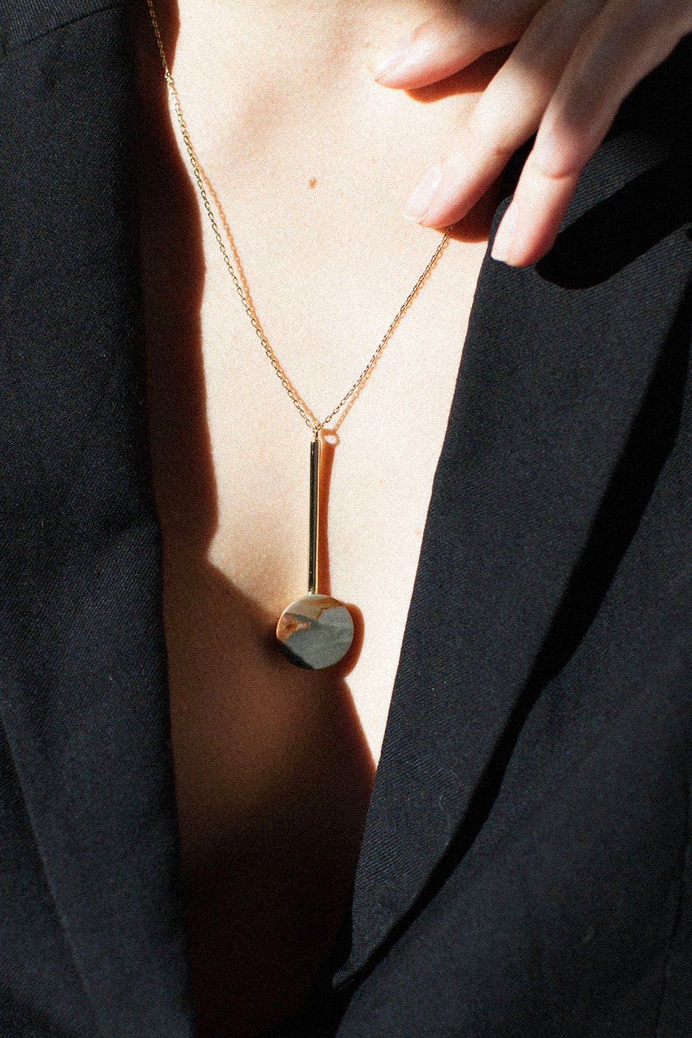 Hemisphere Drop Necklace - Bing Bang Jewelry NYC