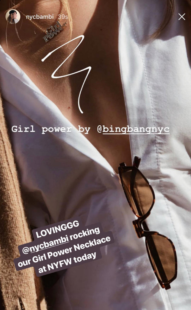 Girl Power Necklace - Bing Bang Jewelry NYC