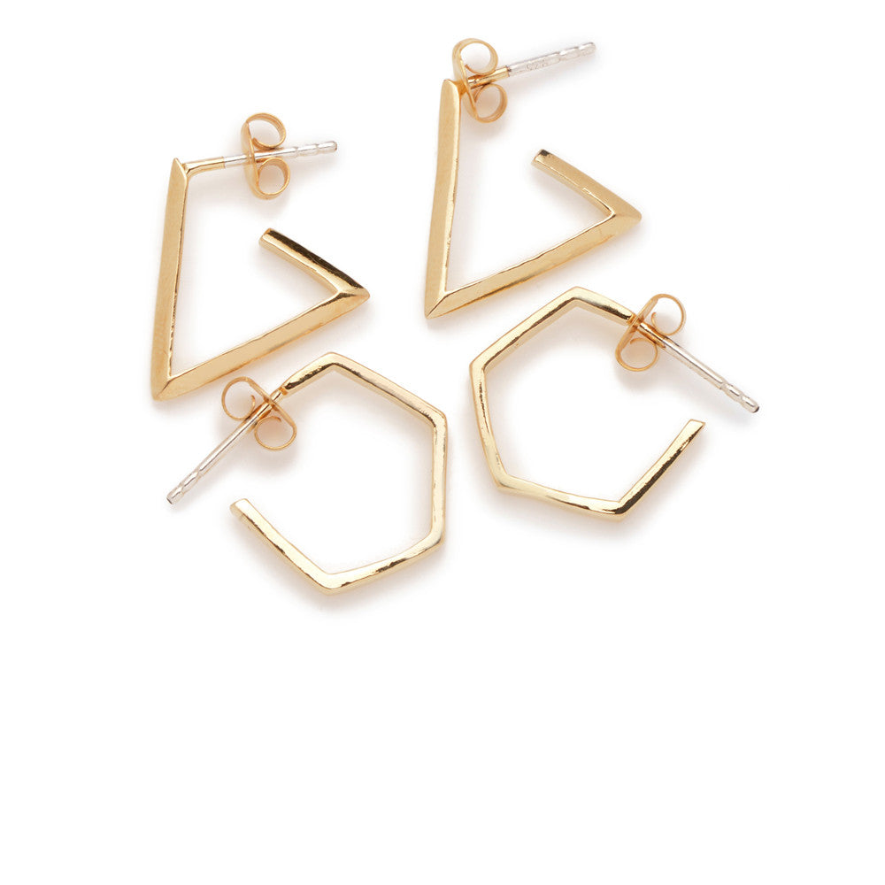 Little Triangle Hoops - Bing Bang Jewelry NYC