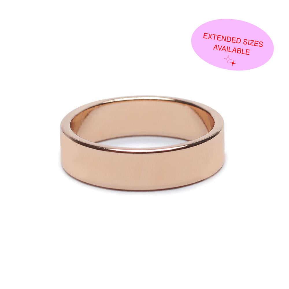 Minimal Flat Band - Wide - Bing Bang Jewelry NYC