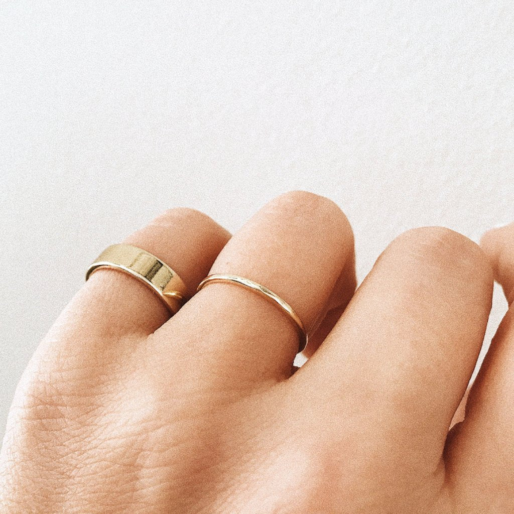 Delicate Hammered Band - Bing Bang Jewelry NYC