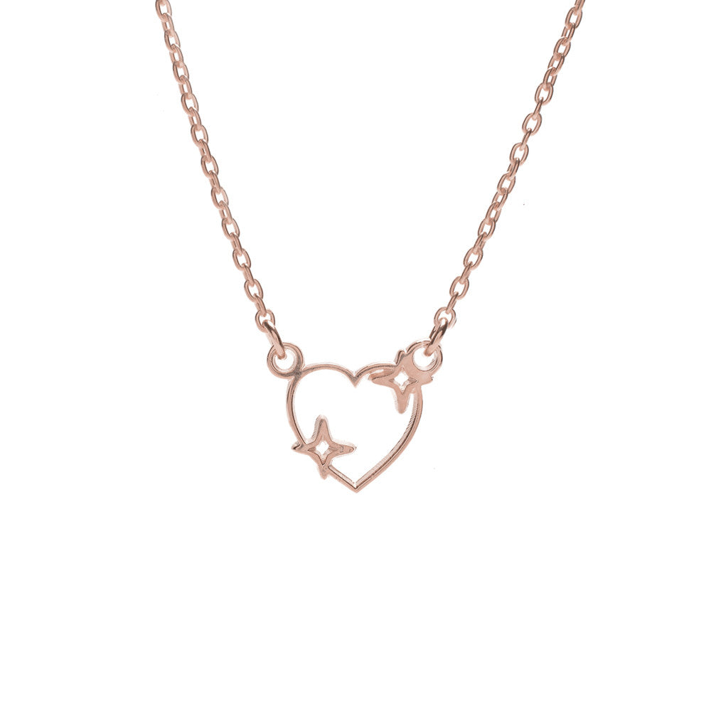 Sparkle Heart Necklace - Bing Bang Jewelry NYC
