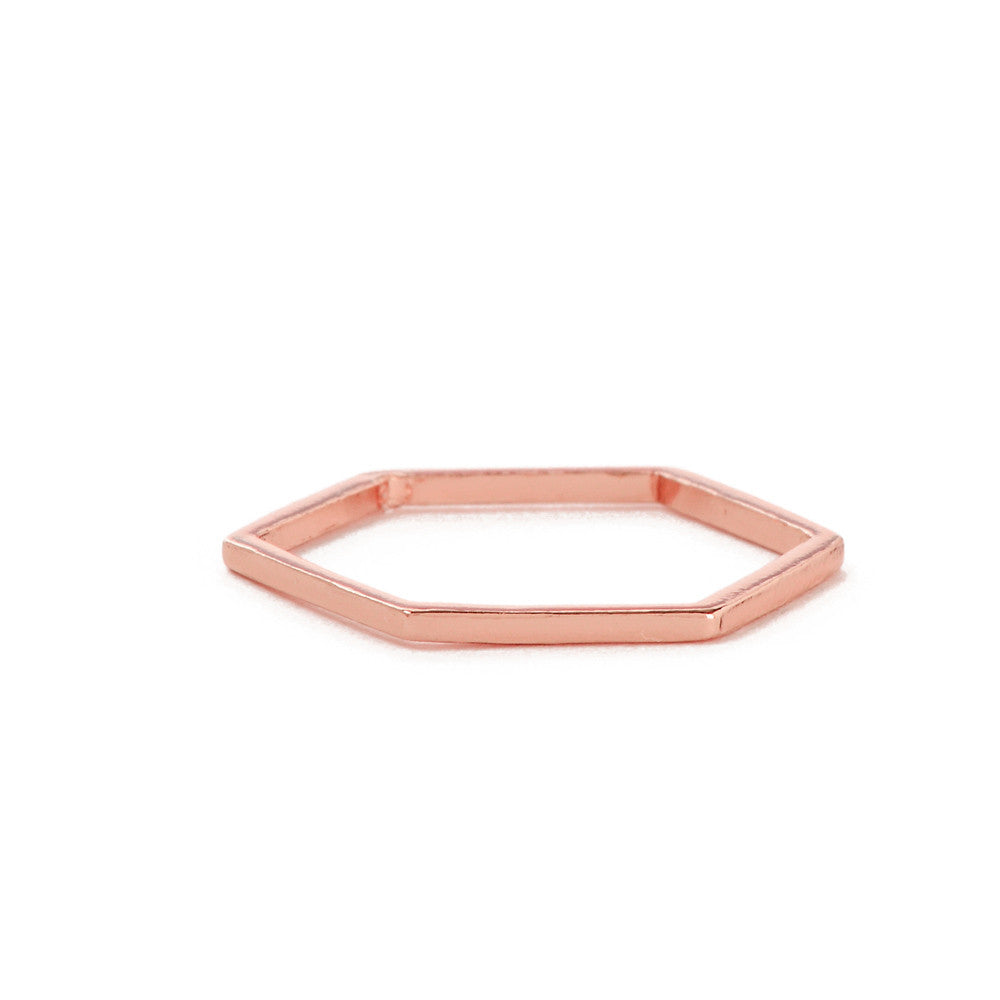 Minimal Hexagon Band - Bing Bang Jewelry NYC