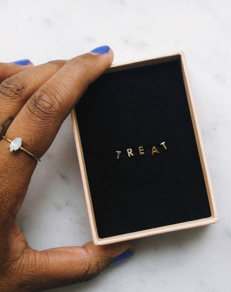 ✨14k Tiny Initial Stud - Bing Bang Jewelry NYC