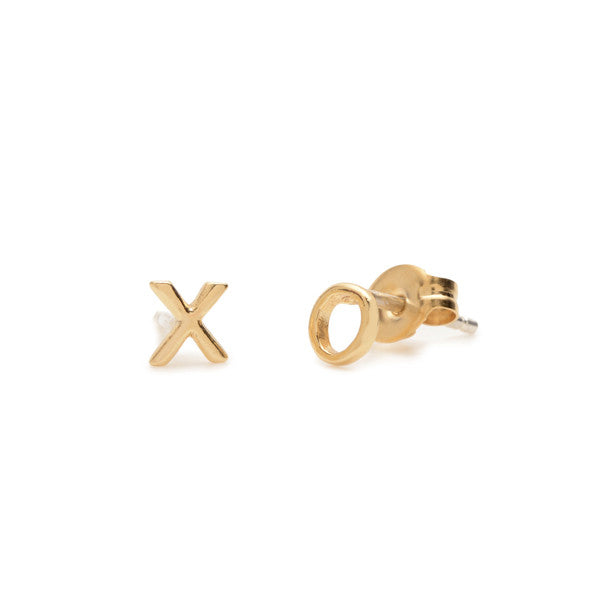 Tiny 'XO' Studs - Bing Bang Jewelry NYC