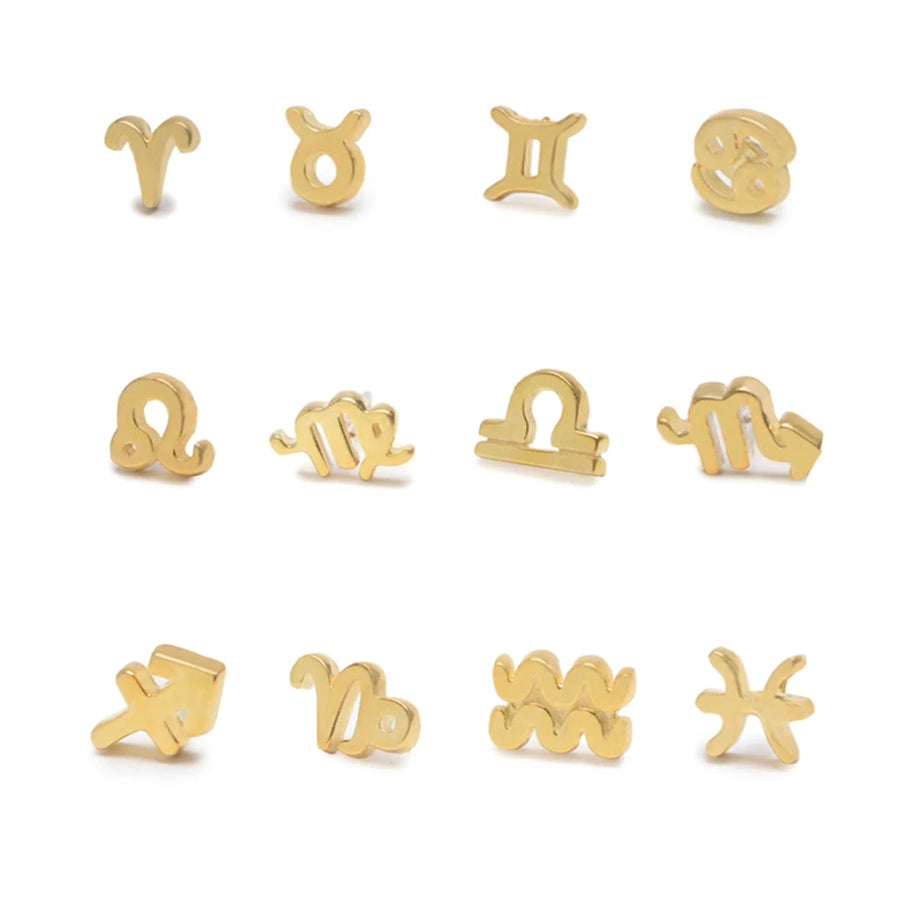 Tiny Zodiac Studs - Bing Bang Jewelry NYC