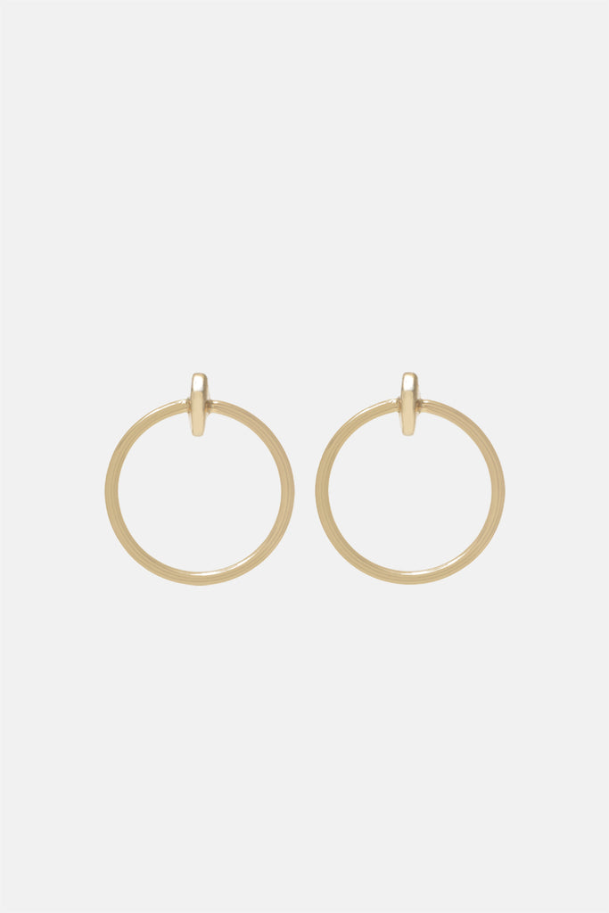 Moon Hoop Earrings - Large - Bing Bang Jewelry NYC