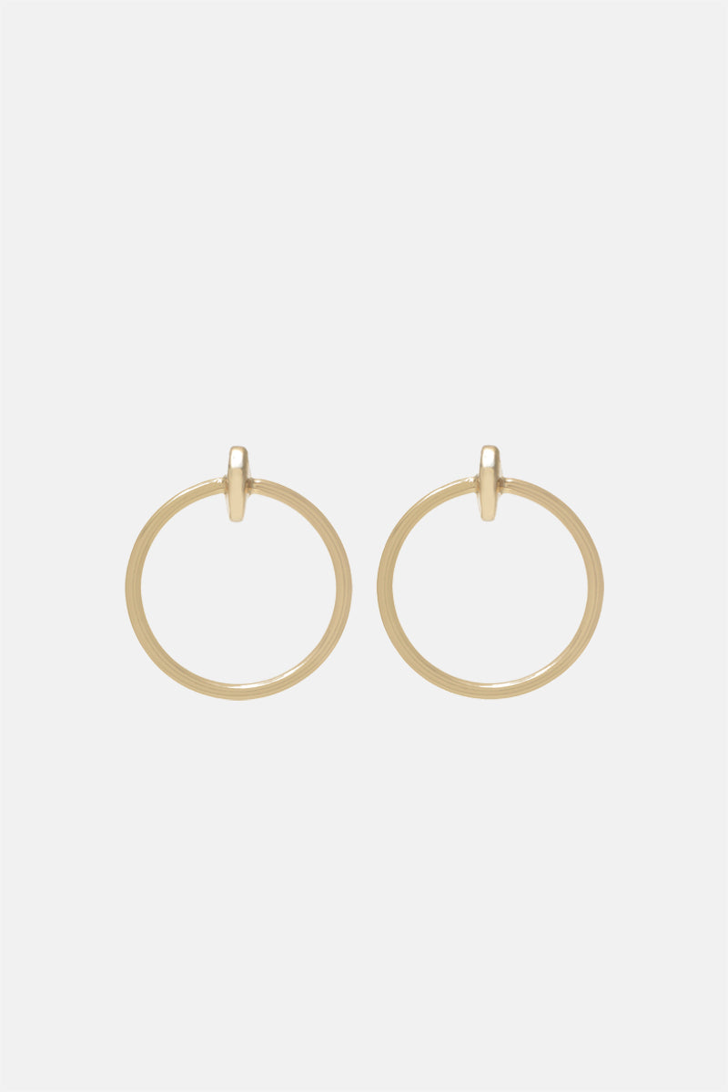 Moon Hoop Earrings - Large - Bing Bang Jewelry NYC