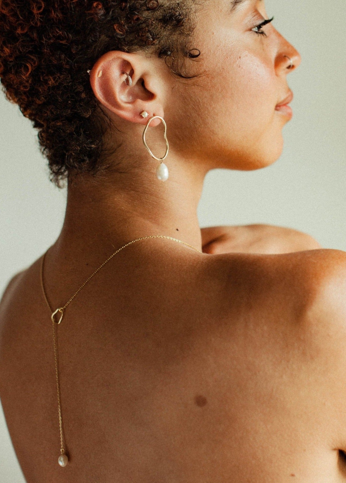 Aalto Midi Pearl Drop Earrings - Bing Bang Jewelry NYC