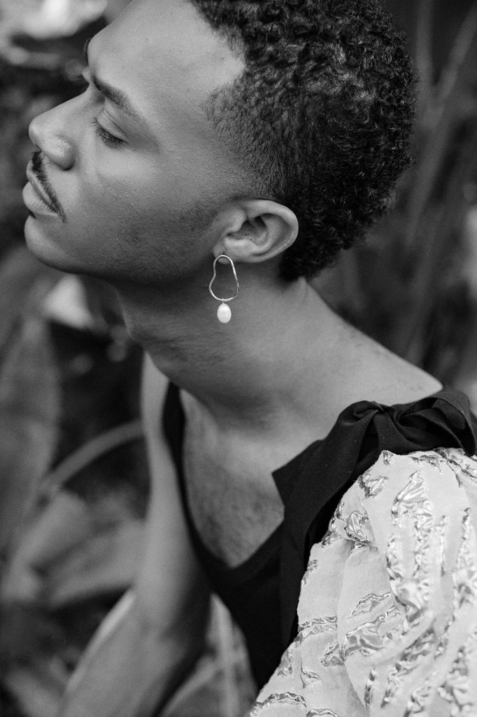 Aalto Midi Pearl Drop Earrings - Bing Bang Jewelry NYC
