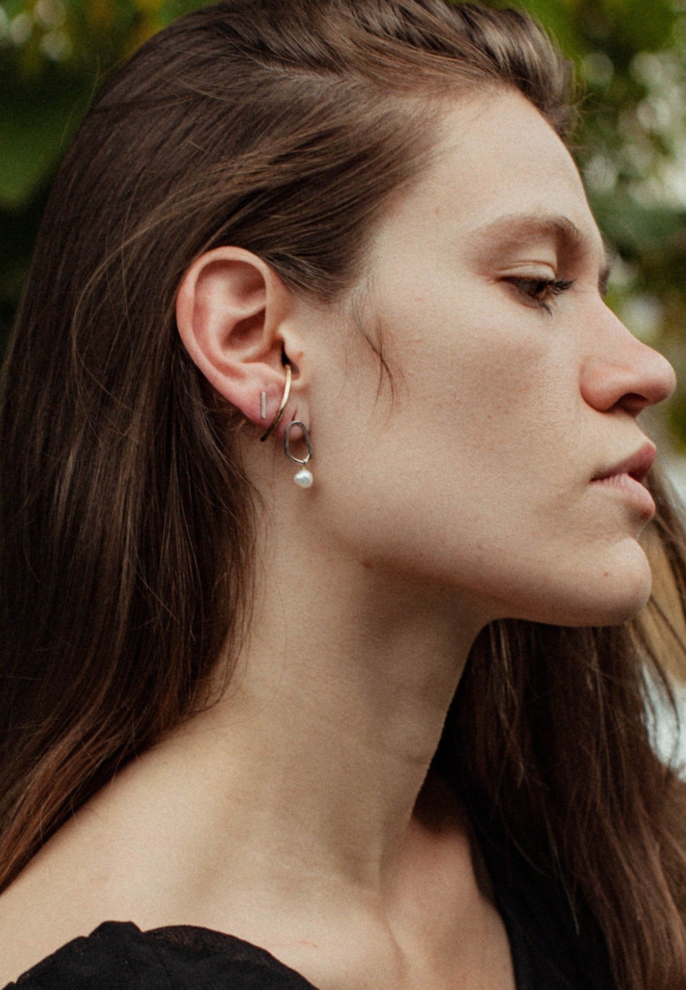Aalto Mini Pearl Drop Earrings - Bing Bang Jewelry NYC