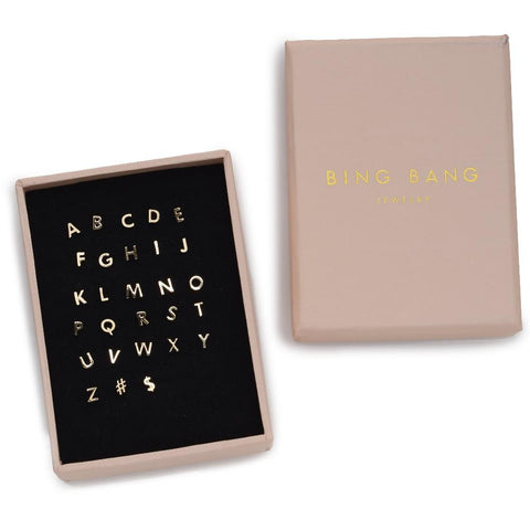 ✨14k Tiny Initial Stud - Bing Bang Jewelry NYC