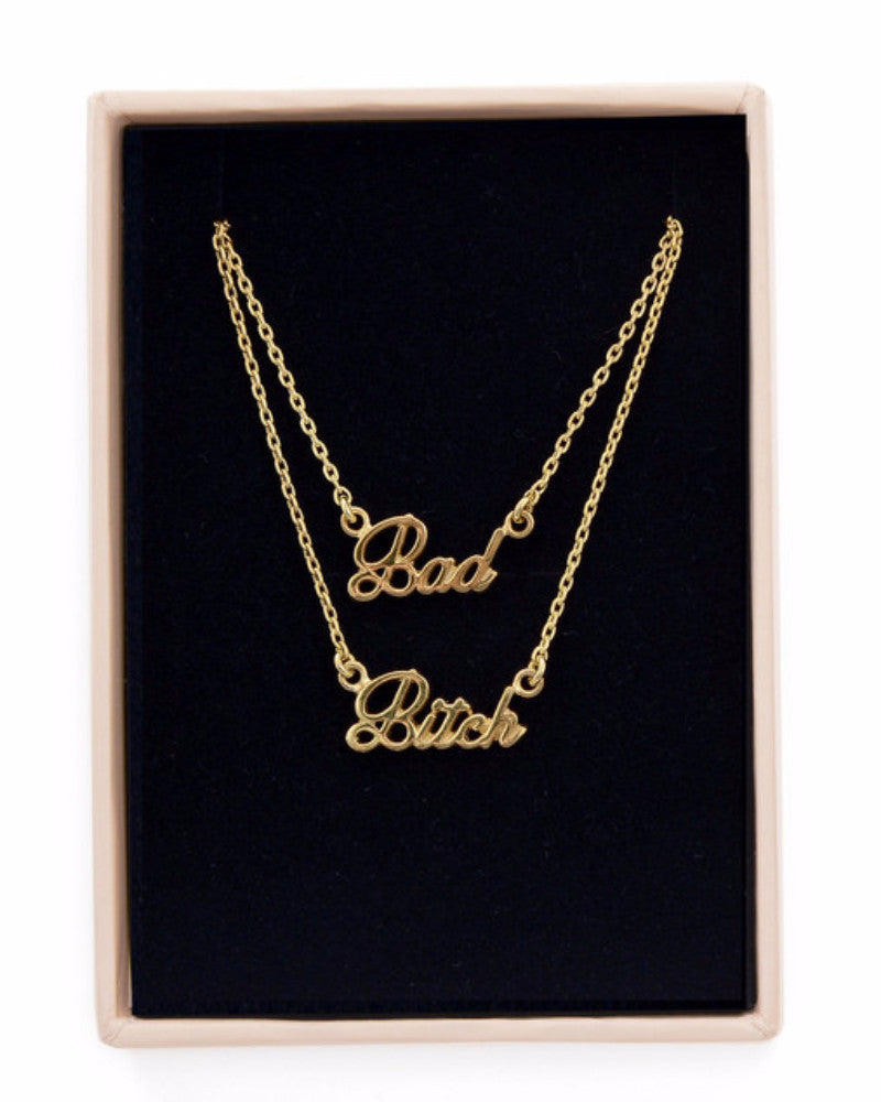 Bad Bitch Necklace Set (BB x Me & You) - Bing Bang Jewelry NYC