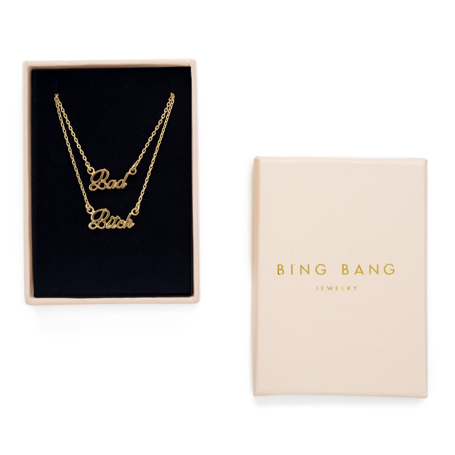 Bad Bitch Necklace Set (BB x Me & You) - Bing Bang Jewelry NYC