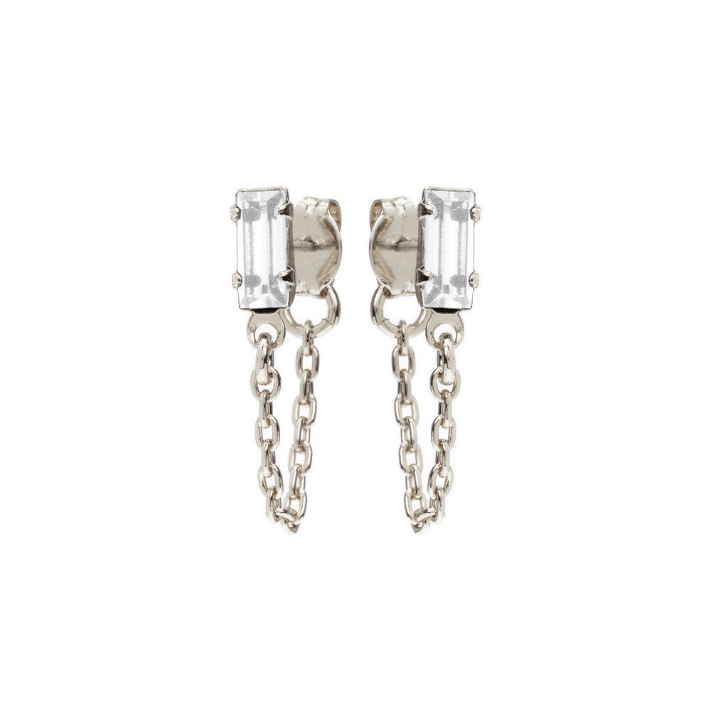 Baguette Continuous Earrings - Bing Bang Jewelry NYC