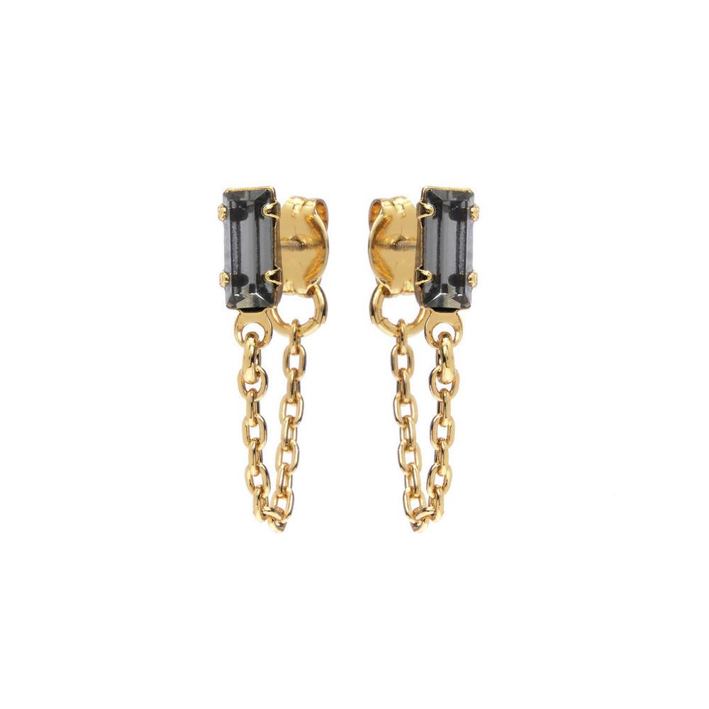 Baguette Continuous Earrings - Bing Bang Jewelry NYC