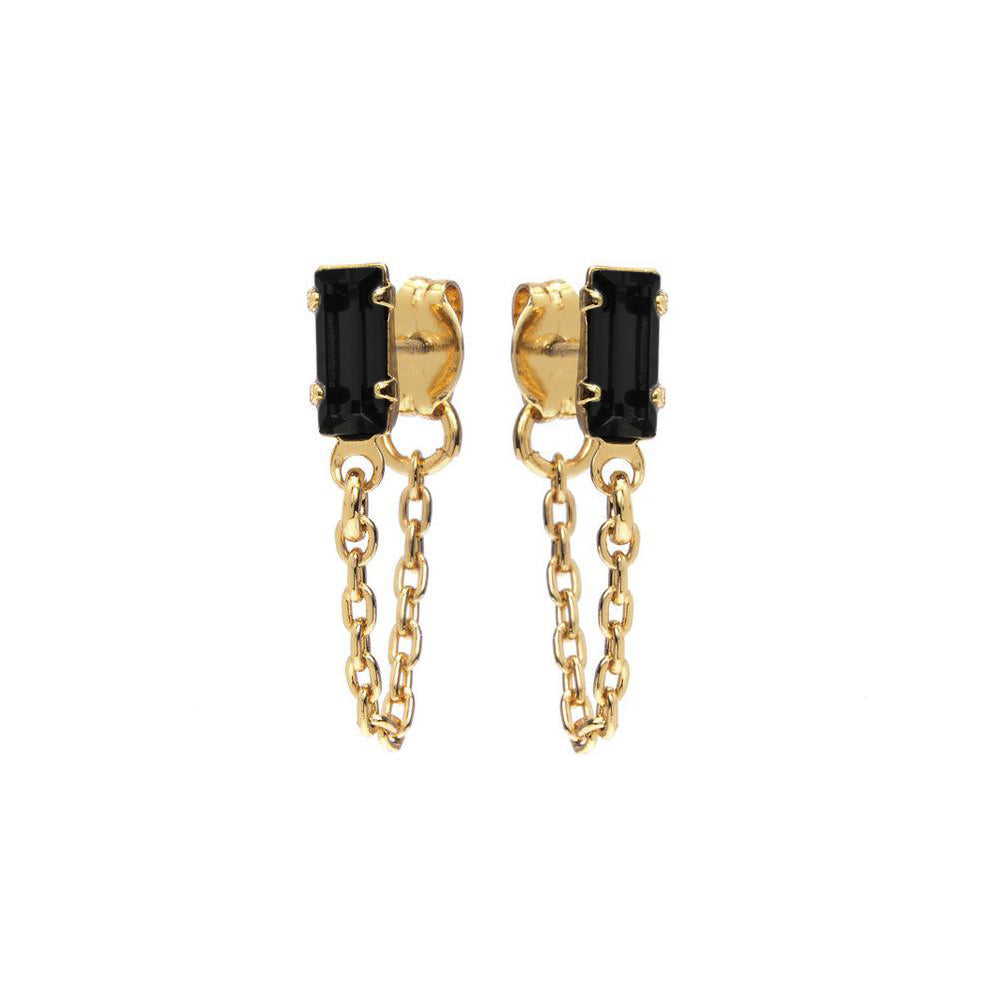 Baguette Continuous Earrings - Bing Bang Jewelry NYC