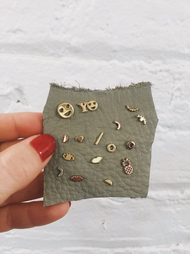 Little Moon Studs - Bing Bang Jewelry NYC