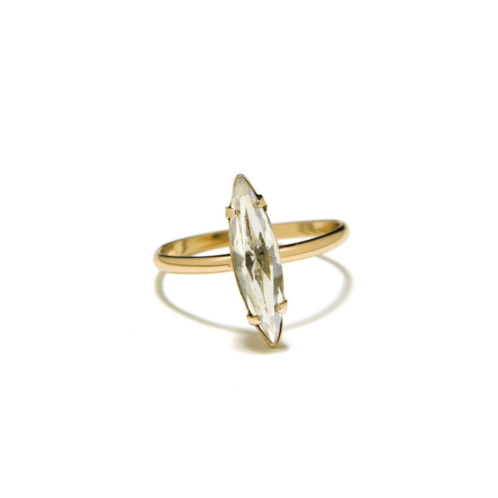 Crystal Shard Ring - Clear Crystal - Bing Bang Jewelry NYC