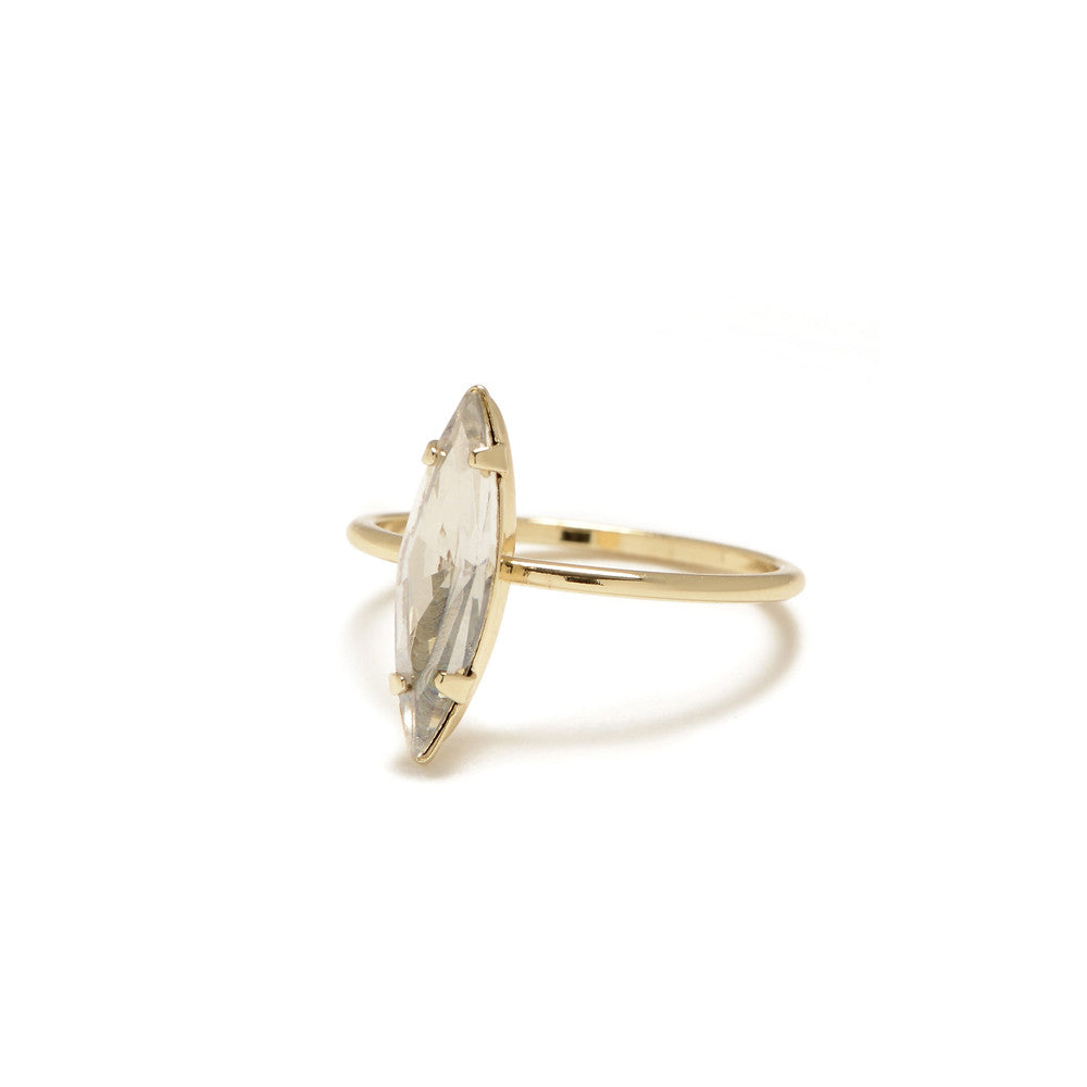 Crystal Shard Ring - Clear Crystal - Bing Bang Jewelry NYC