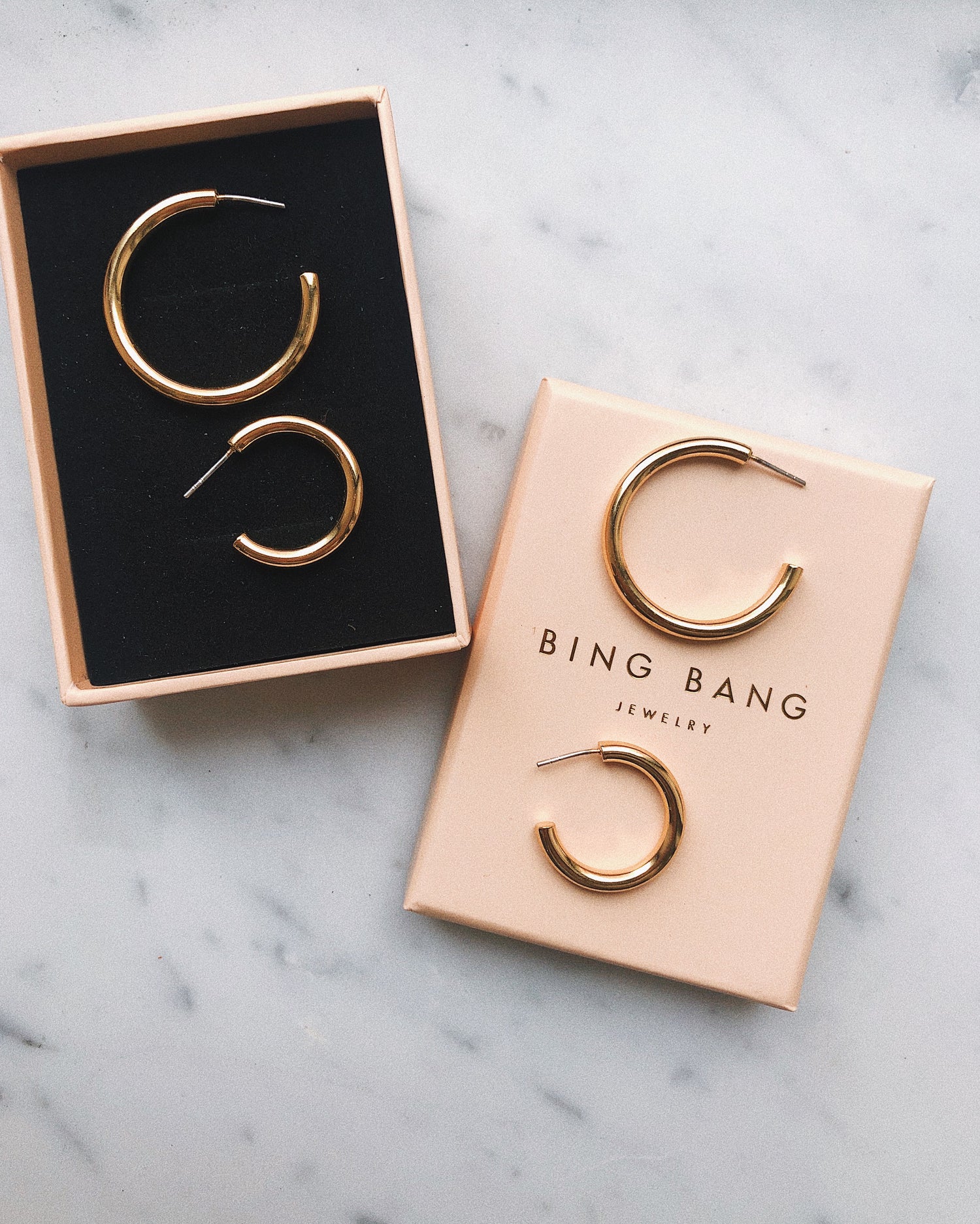 Midi Drew Hoops - Bing Bang Jewelry NYC