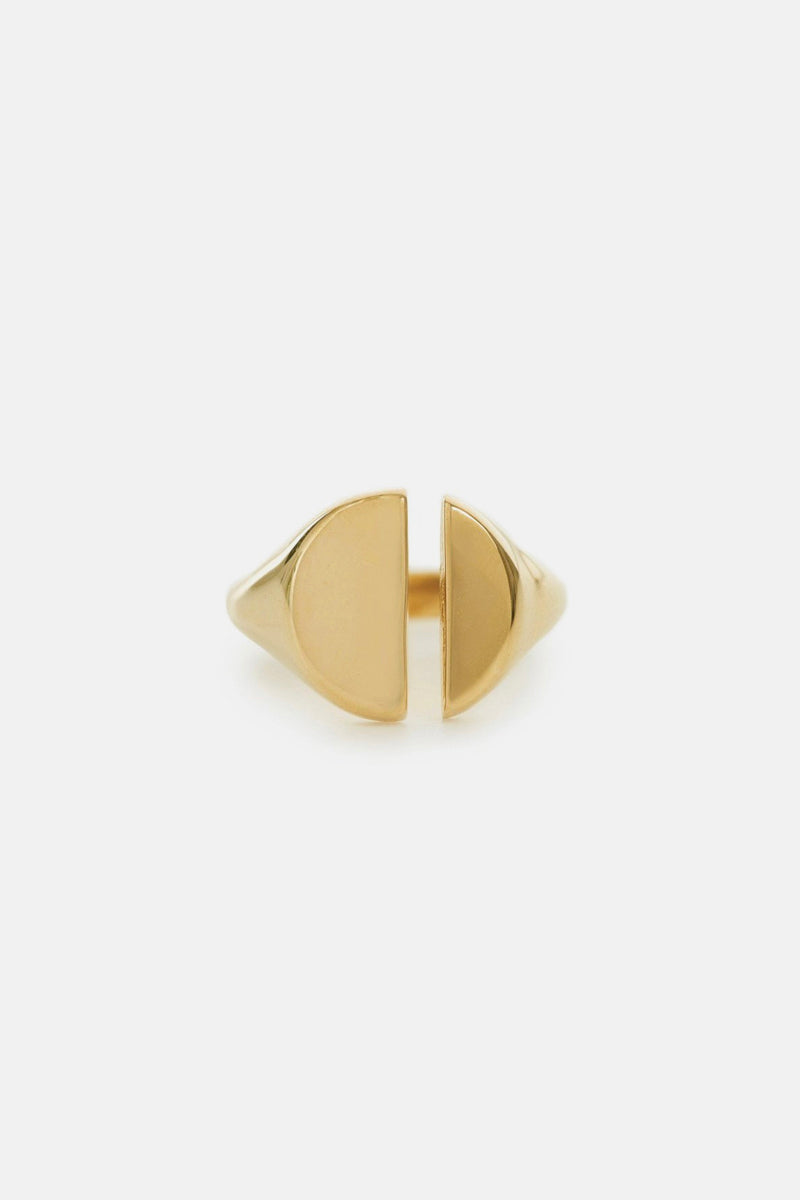 Divided Signet Ring - Bing Bang Jewelry NYC