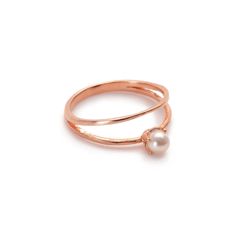 Pearl Illusion Ring-Rose Gold - Bing Bang Jewelry NYC