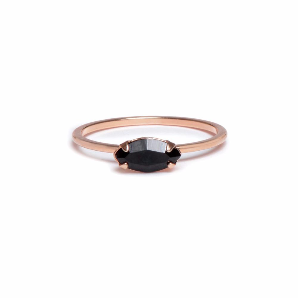 East West Marquis Ring - Rose Gold - Bing Bang Jewelry NYC