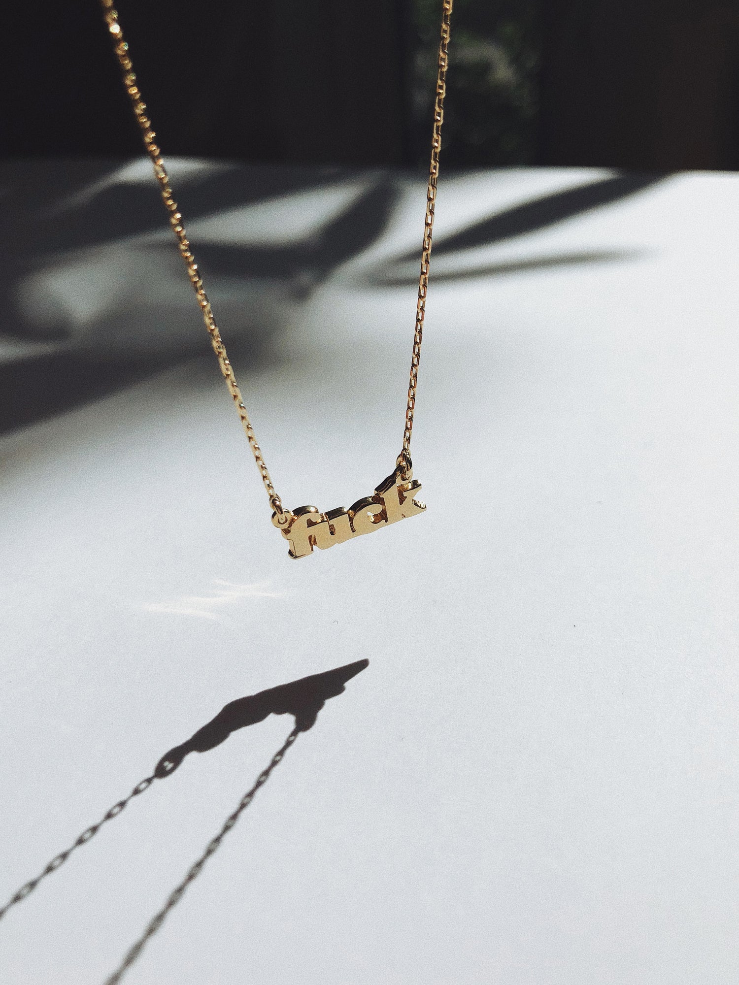 ✨14k Fuck Necklace - Bing Bang Jewelry NYC