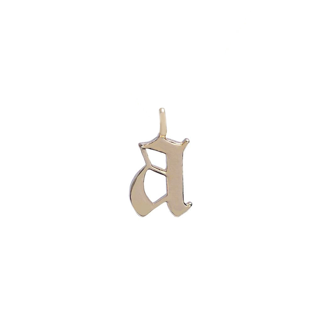 Goth Initial Charm - Bing Bang Jewelry NYC