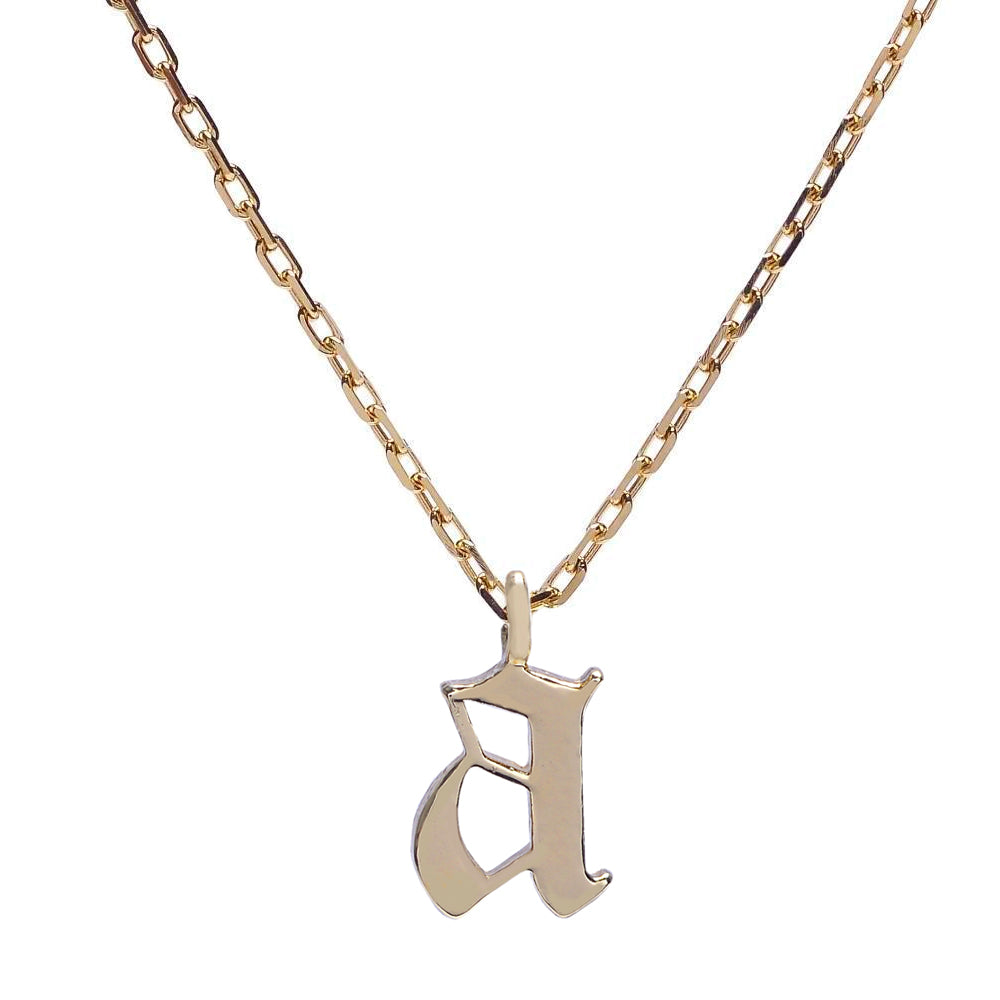 Goth Initial Necklace - Bing Bang Jewelry NYC