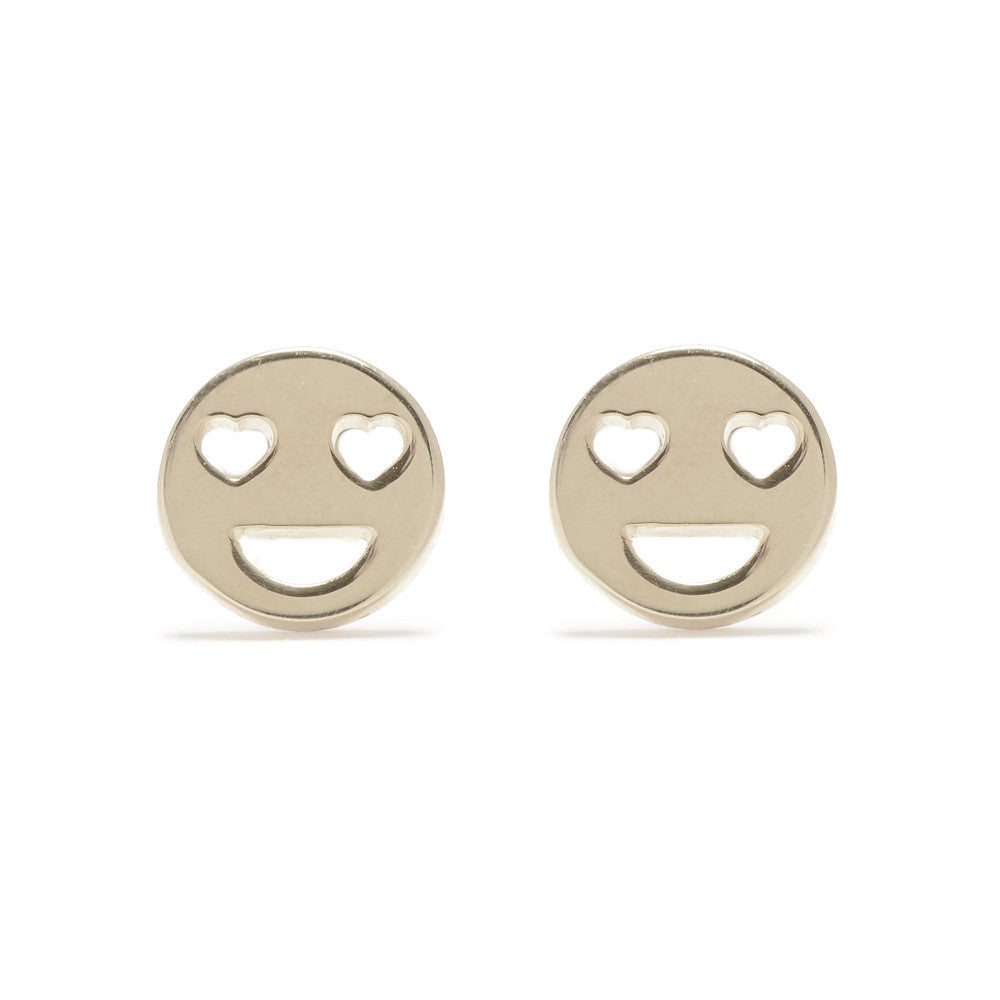 Heart Eye Button Studs - Bing Bang Jewelry NYC