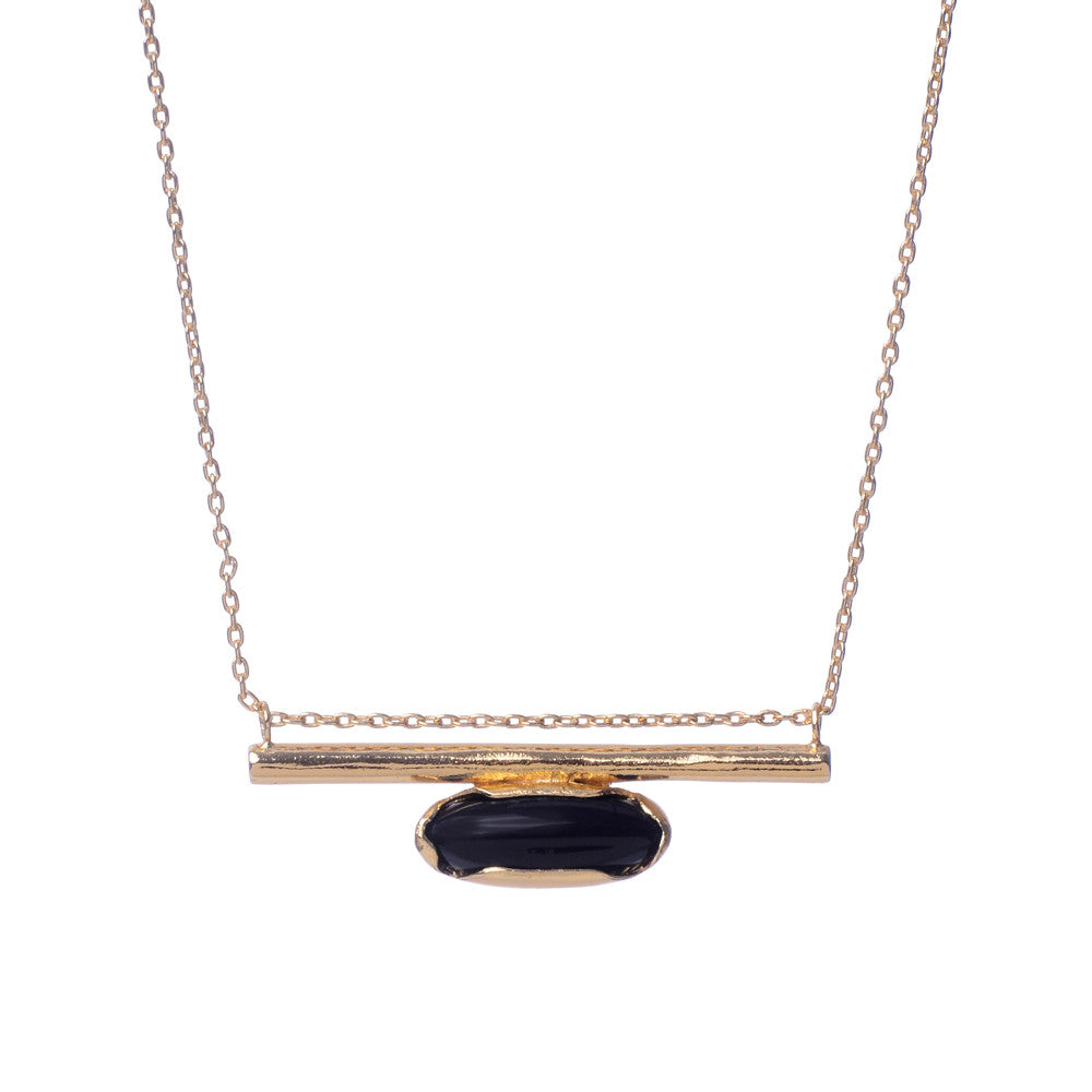 Horizon Line Necklace - Gold - Bing Bang Jewelry NYC
