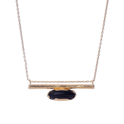 Horizon Line Necklace - Gold - Bing Bang Jewelry NYC