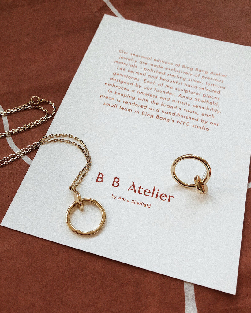 Moon Hoop Necklace - Petit - Bing Bang Jewelry NYC