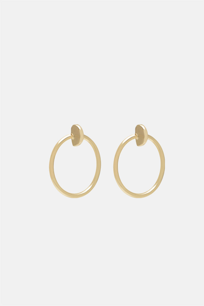 Moon Hoop Earrings - Large - Bing Bang Jewelry NYC