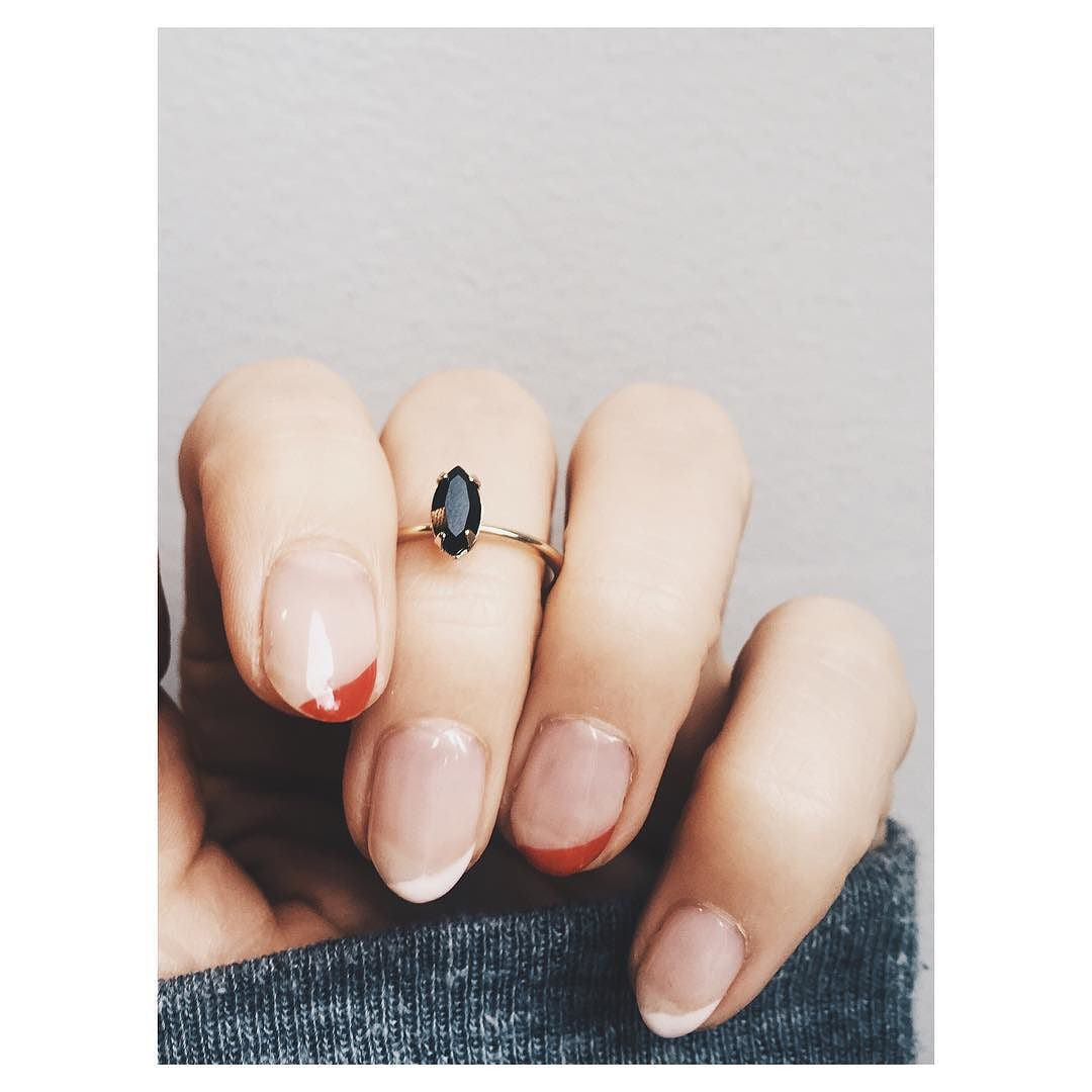 Tiny Marquis Ring - Jet Black Crystal - Bing Bang Jewelry NYC