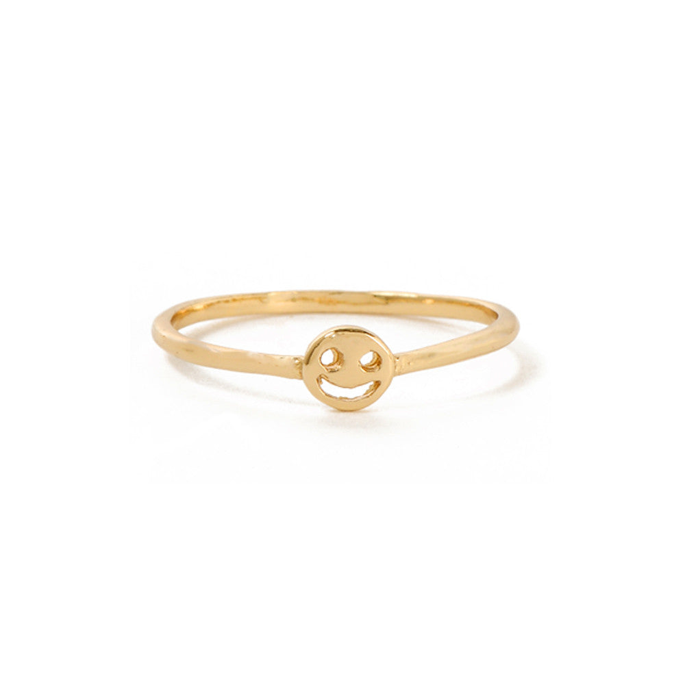 Smiley Face Ring - Bing Bang Jewelry NYC