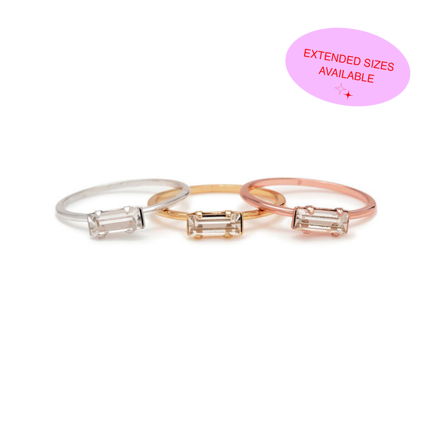 Tiny baguette ring deals