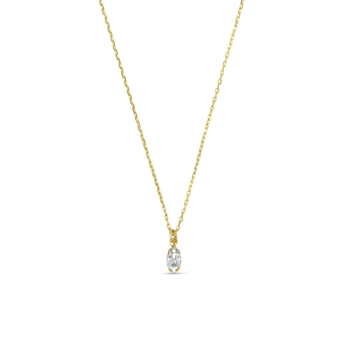 Tiny Marquis Necklace - Bing Bang Jewelry NYC